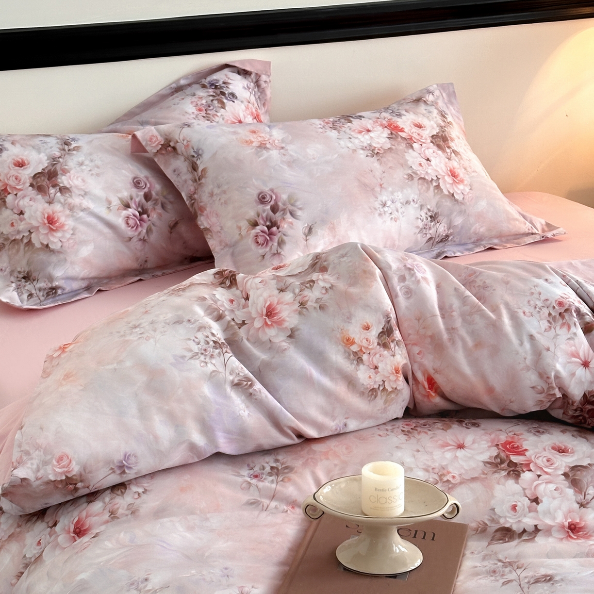 91家纺网 家纺一手货源 找家纺 金鑫汇家纺 2025新款13772全棉纯棉高端数码印花单被套 被套单件 轻梦花海-粉