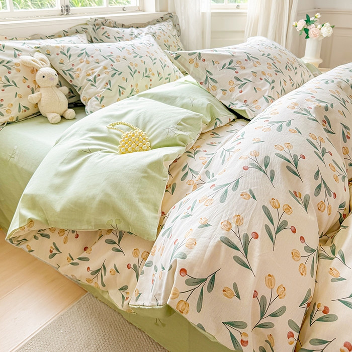 91家纺网 家纺一手货源 找家纺 卓越 工厂直营新款128*68全棉印花斜纹单被套 千寻花语