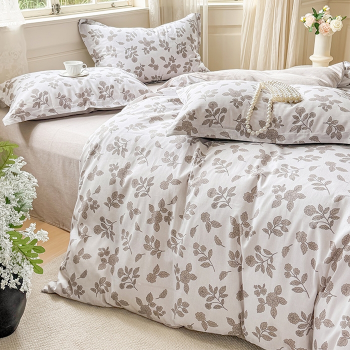 91家纺网 家纺一手货源 找家纺 卓越 工厂直营新款128*68全棉印花斜纹单被套 秋茉里