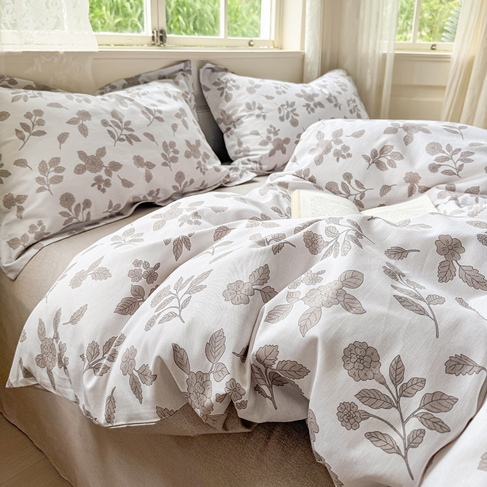 91家纺网 家纺一手货源 找家纺 卓越 工厂直营新款128*68全棉印花斜纹单被套 秋茉里