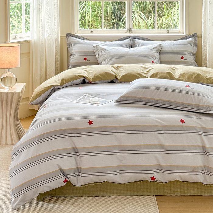 91家纺网 家纺一手货源 找家纺 卓越 工厂直营新款128*68全棉印花斜纹单被套 时尚星辰