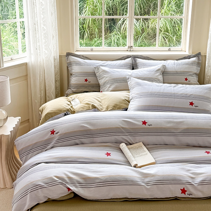 91家纺网 家纺一手货源 找家纺 卓越 工厂直营新款128*68全棉印花斜纹单被套 时尚星辰