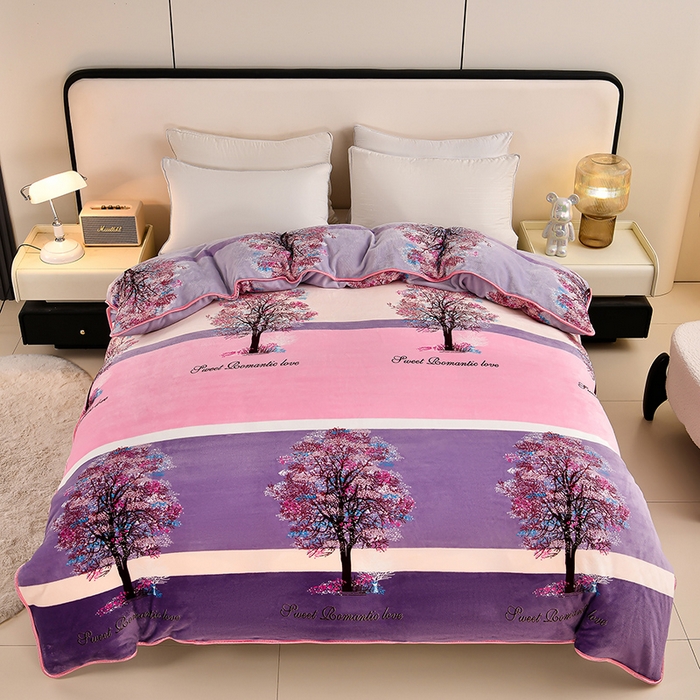 91家纺网 家纺一手货源 找家纺 (总)2025直播爆款印花牛奶绒印花单被套220克法莱绒被套单件枕套