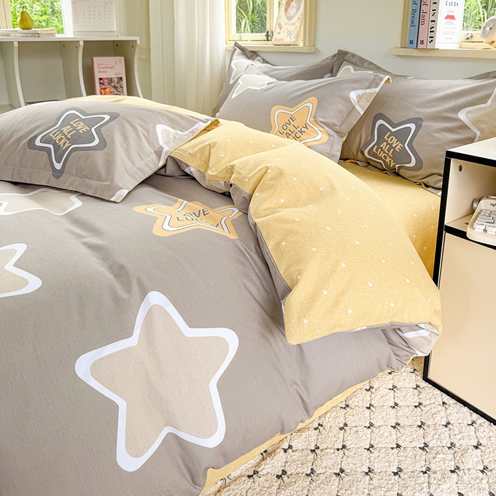 91家纺网 家纺一手货源 找家纺 卓越 工厂直营新款128*68全棉印花斜纹单被套 星世界