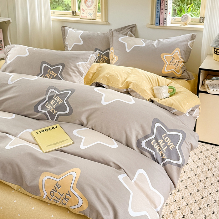 91家纺网 家纺一手货源 找家纺 卓越 工厂直营新款128*68全棉印花斜纹单被套 星世界