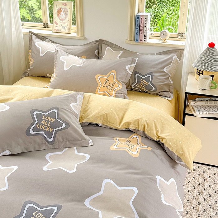 91家纺网 家纺一手货源 找家纺 卓越 工厂直营新款128*68全棉印花斜纹单被套 星世界