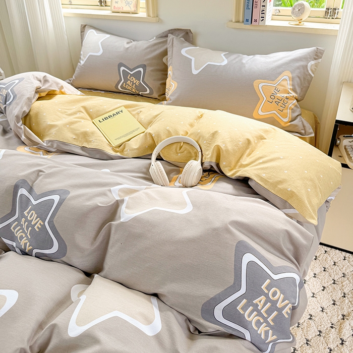 91家纺网 家纺一手货源 找家纺 卓越 工厂直营新款128*68全棉印花斜纹单被套 星世界