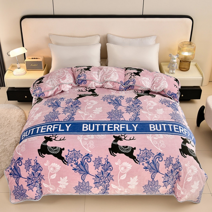 91家纺网 家纺一手货源 找家纺 (总)2025直播爆款印花牛奶绒印花单被套220克法莱绒被套单件枕套