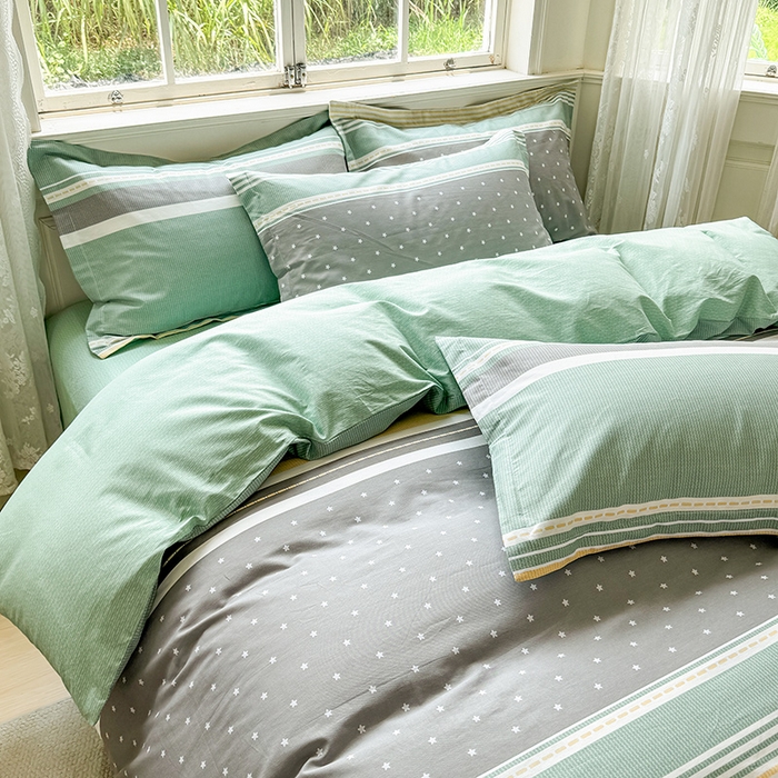 91家纺网 家纺一手货源 找家纺 卓越 2025新款128*68全棉印花四件套 安加尔