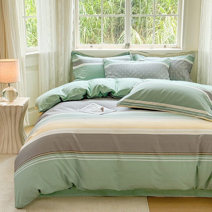 91家纺网 家纺一手货源 找家纺 卓越 2025新款128*68全棉印花四件套 安加尔