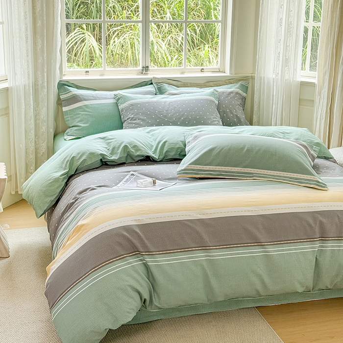 91家纺网 家纺一手货源 找家纺 卓越 2025新款128*68全棉印花四件套 安加尔