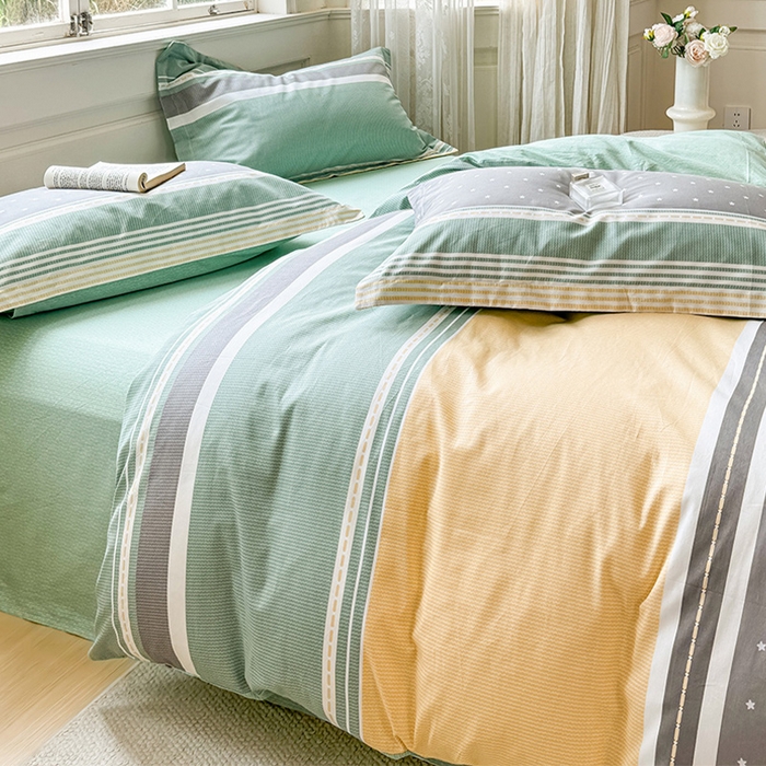 91家纺网 家纺一手货源 找家纺 卓越 2025新款128*68全棉印花四件套 安加尔