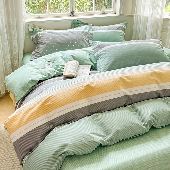 91家纺网 家纺一手货源 找家纺 卓越 2025新款128*68全棉印花四件套 安加尔