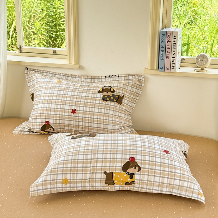 91家纺网 家纺一手货源 找家纺 卓越 2025新款128*68全棉印花四件套 酷比狗