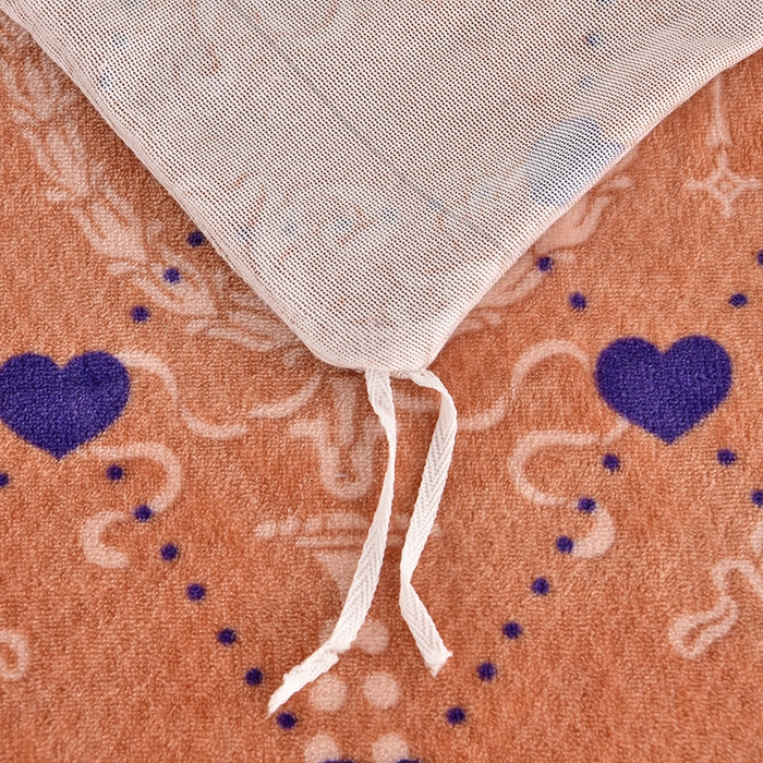 91家纺网 家纺一手货源 找家纺 2025直播爆款印花牛奶绒印花单被套220克法莱绒被套单件枕套 爱心满满