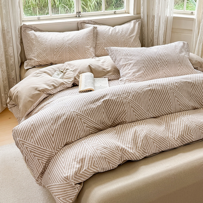 91家纺网 家纺一手货源 找家纺 卓越 2025新款128*68全棉印花四件套 卢卡斯