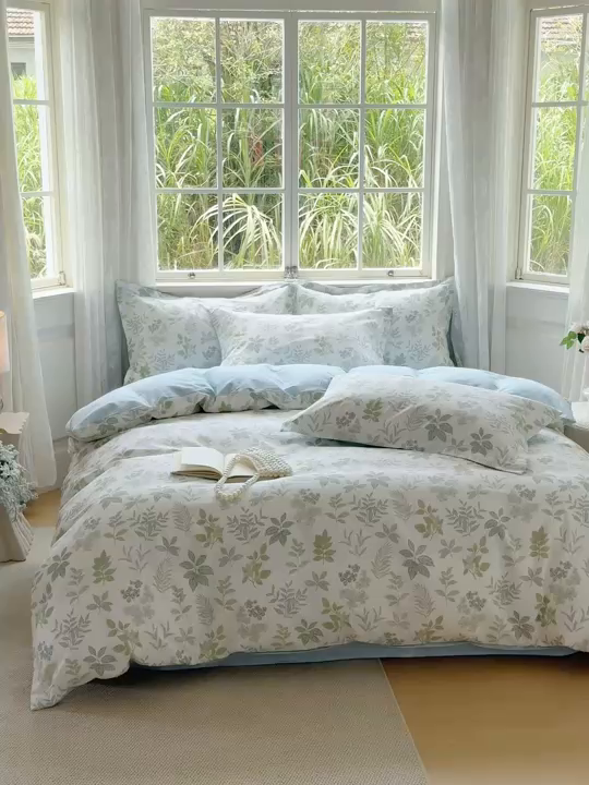 91家纺网 家纺一手货源 找家纺 卓越 2025新款128*68全棉印花四件套 洛克庄园