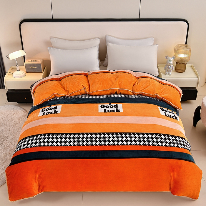 2025直播爆款印花牛奶绒印花单被套220克法莱绒被套单件枕套 青春时光