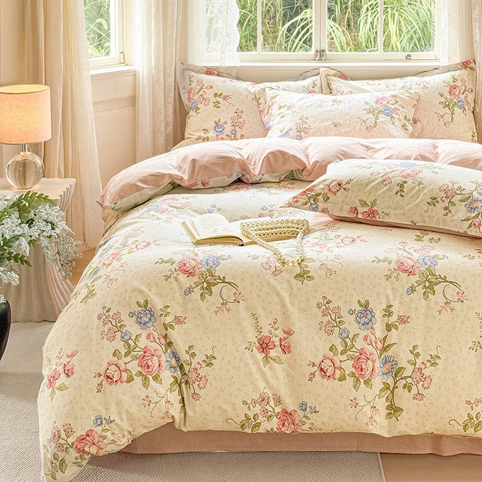 91家纺网 家纺一手货源 找家纺 卓越 2025新款128*68全棉印花四件套  南湘