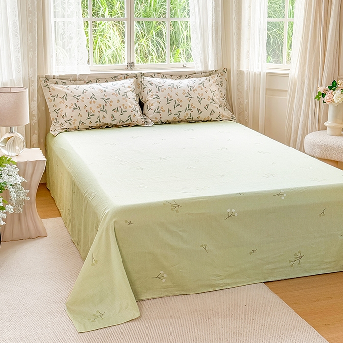 91家纺网 家纺一手货源 找家纺 卓越 2025新款128*68全棉印花四件套 千寻花语