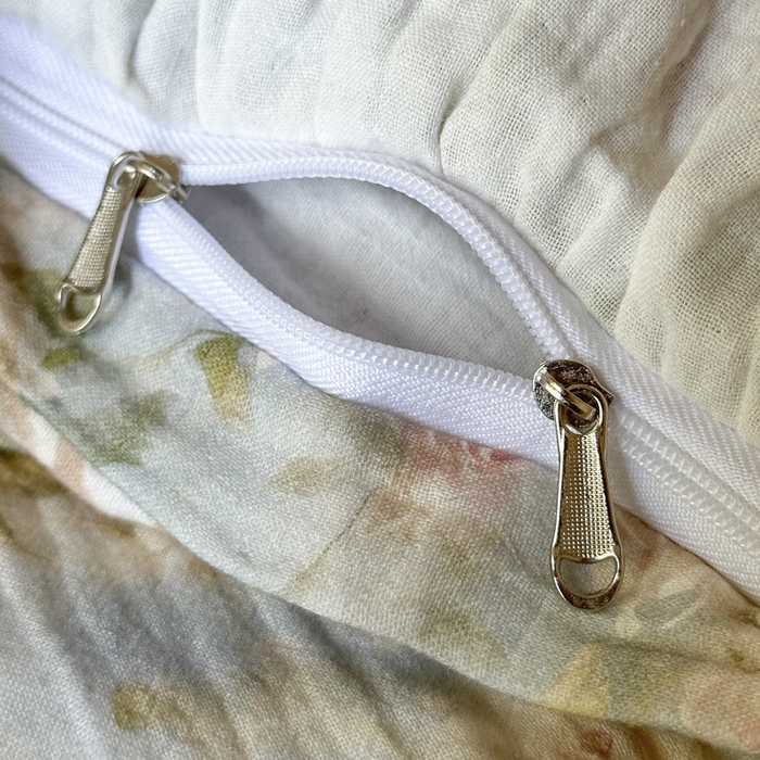 91家纺网 家纺一手货源 找家纺 木楌家居2025新款法式油画风全棉双层皱皱纱四件套 烟雨江南