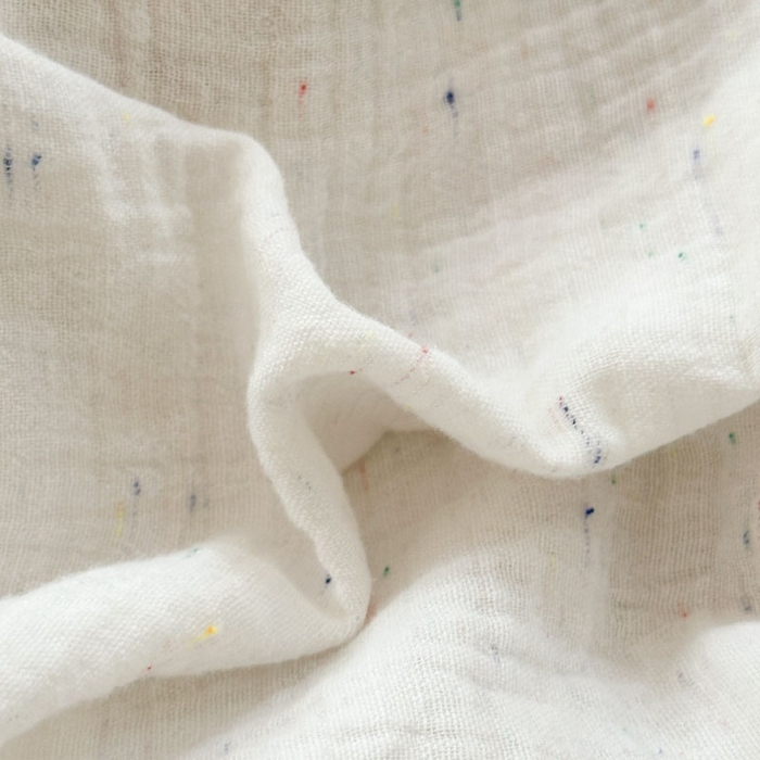 91家纺网 家纺一手货源 找家纺 木楌家居2025新款全棉彩点皱皱纱绣花四件套 樱草日记