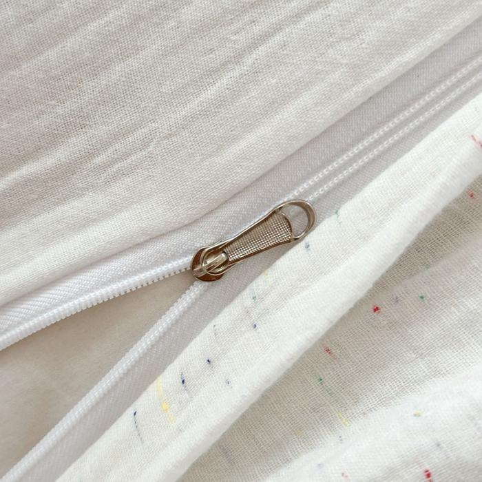 91家纺网 家纺一手货源 找家纺 木楌家居2025新款全棉彩点皱皱纱绣花四件套 樱草日记