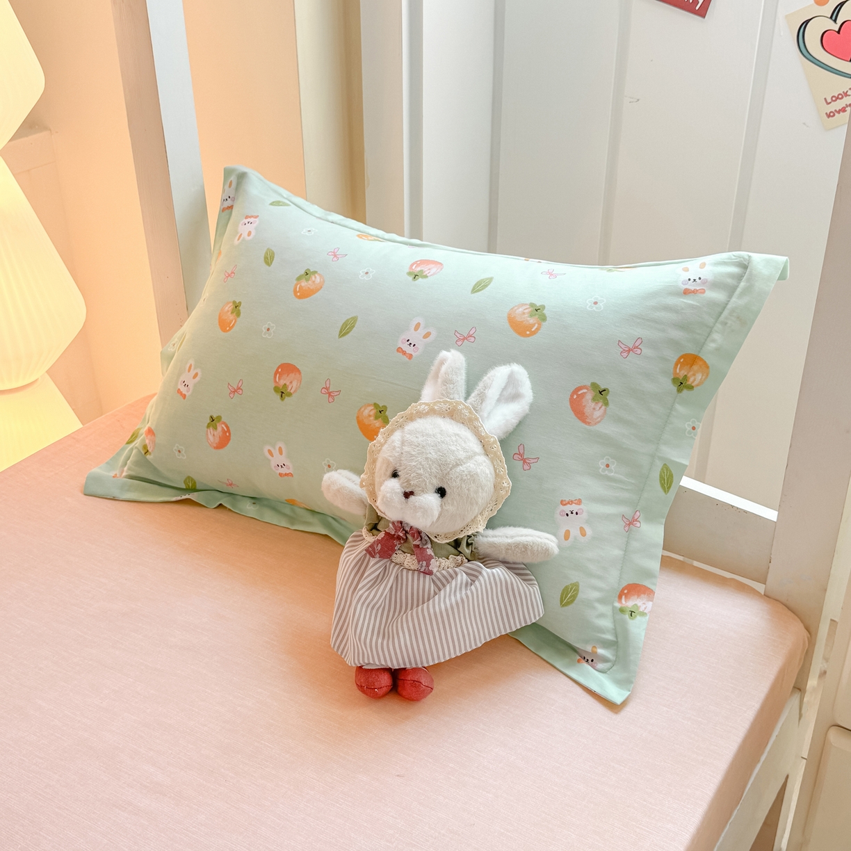 91家纺网 家纺一手货源 找家纺 优姿家纺 2025新款A类13372全棉纯棉学生宿舍三件套上下铺三件套 果觅兔