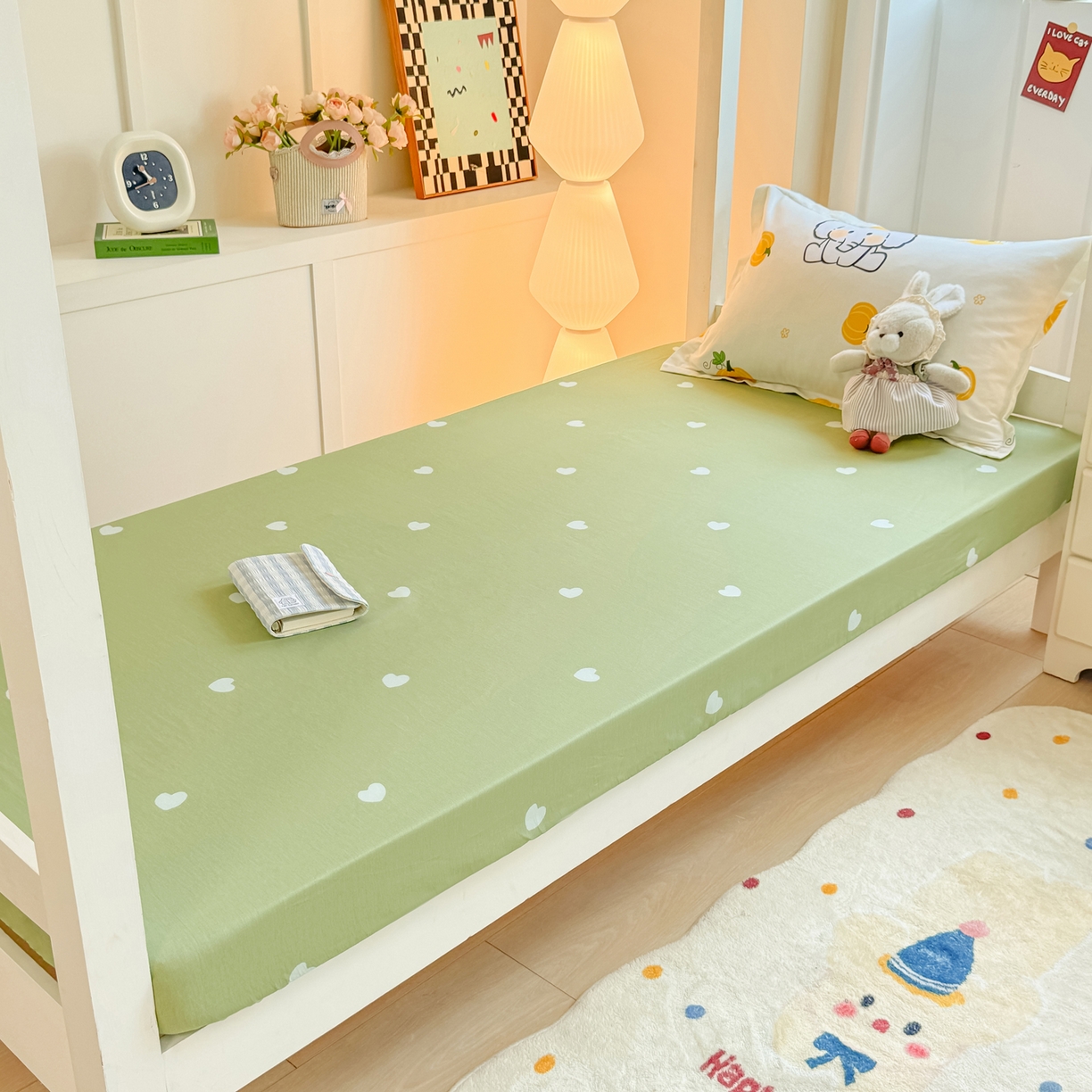 91家纺网 家纺一手货源 找家纺 优姿家纺 2025新款A类13372全棉纯棉学生宿舍三件套上下铺三件套 南语小象