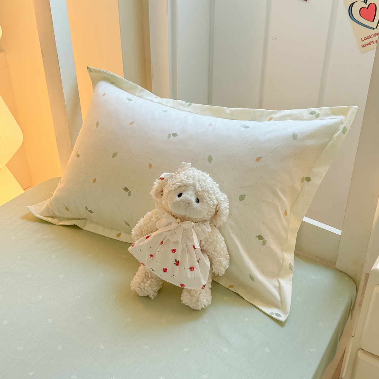 91家纺网 家纺一手货源 找家纺 优姿家纺 2025新款A类13372全棉纯棉学生宿舍三件套上下铺三件套 若初