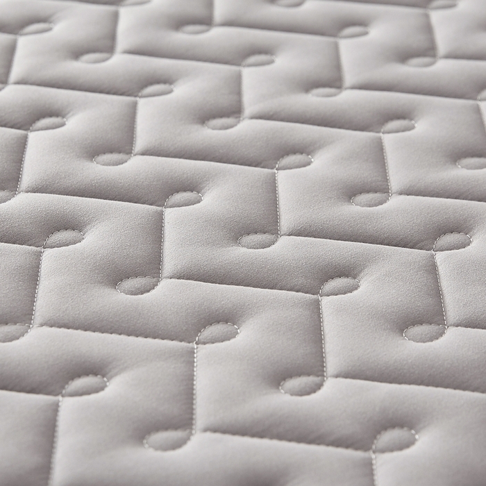 91家纺网 家纺一手货源 找家纺 蕾诺家纺 2025新款纯棉全包裹床罩防滑防尘夹棉床笠 波浪纹深灰