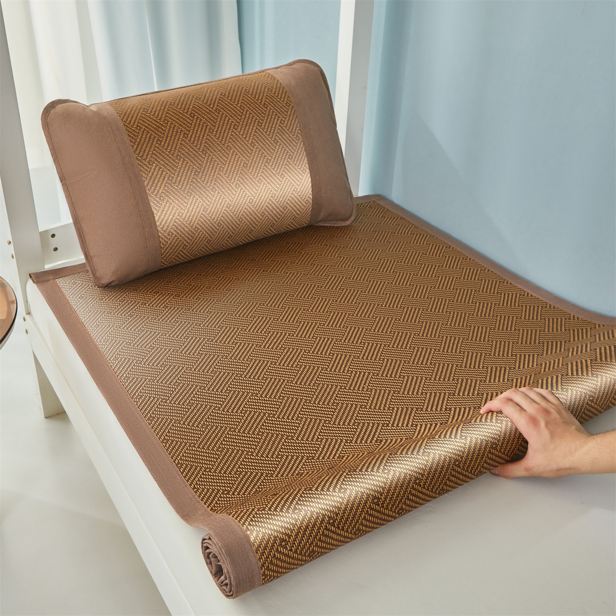 91家纺网 家纺一手货源 找家纺 （总）绒艺席业 2025新款学生宿舍凉感藤席