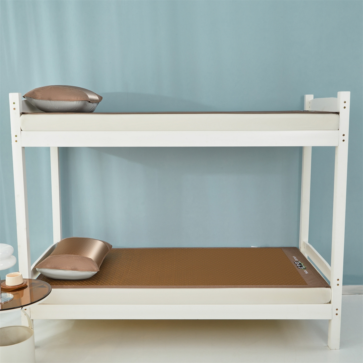 91家纺网 家纺一手货源 找家纺 绒艺席业 2025新款学生宿舍凉感藤席 萌萌熊猫-格纹