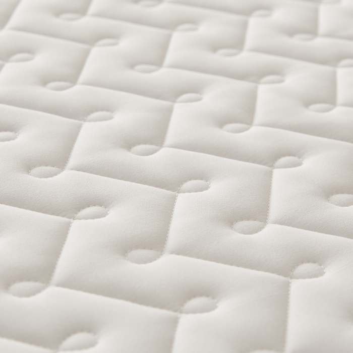 91家纺网 家纺一手货源 找家纺 蕾诺家纺 2025新款纯棉全包裹床罩防滑防尘夹棉床笠 波浪纹白色