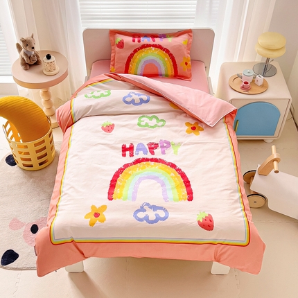 91家纺网 家纺一手货源 找家纺 （总）梵赫 2025新款A类儿童数码卡通亲肤幼儿园套件三件套-星梦