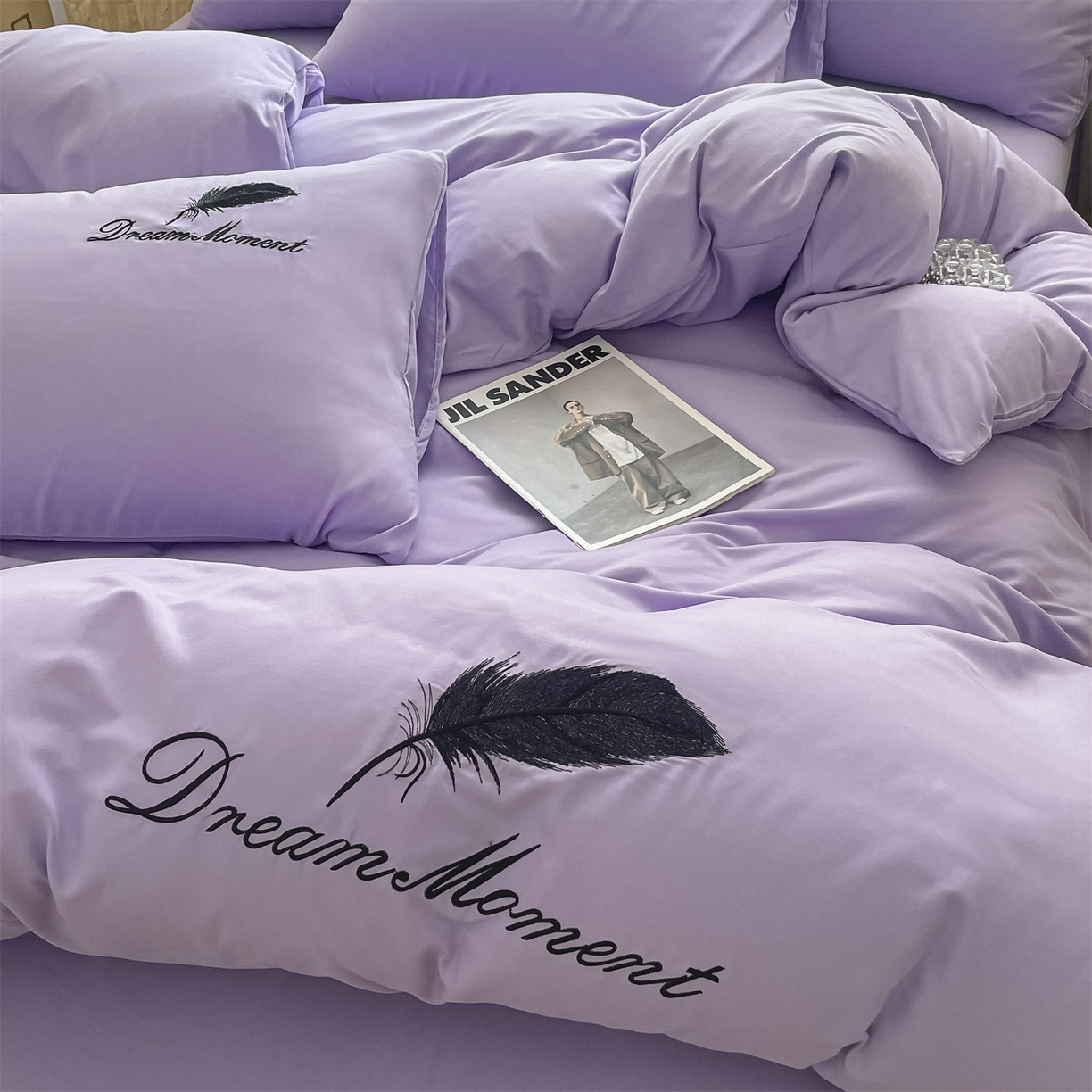 91家纺网 家纺一手货源 找家纺 （总）义博家纺 2025新款A类刺绣四件套-羽毛