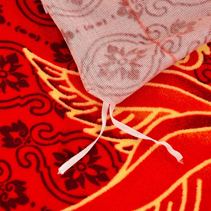 91家纺网 家纺一手货源 找家纺 硕喜 2025新款学生宿舍床系列牛奶绒学生三件套 鸾凤和鸣