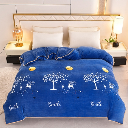 91家纺网 家纺一手货源 找家纺 （总）硕喜 2025新款加厚牛奶绒法莱绒金貂绒单被套