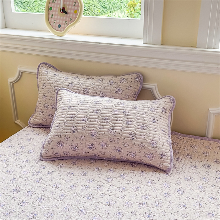 91家纺网 家纺一手货源 找家纺 芯元素 2025新款木棉绉绉纱双面可用床盖 山野栀子