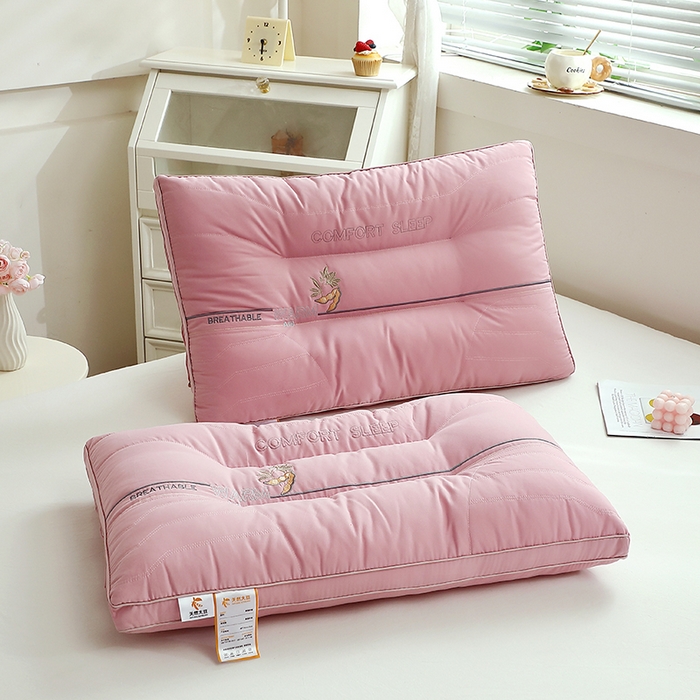 91家纺网 家纺一手货源 找家纺 （总）怡薇格枕芯2025新款云柔刺绣大豆亲肤护颈枕头枕芯