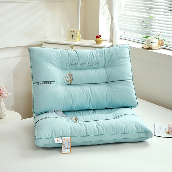 91家纺网 家纺一手货源 找家纺 （总）怡薇格枕芯2025新款云柔刺绣大豆亲肤护颈枕头枕芯