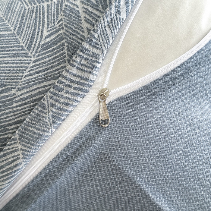 91家纺网 家纺一手货源 找家纺 ab家纺 2025新款全棉纯棉提花四件套-款式一 简影-兰