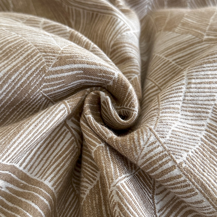 91家纺网 家纺一手货源 找家纺 ab家纺 2025新款全棉纯棉提花四件套-款式一 简影-浅咖