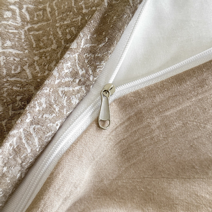 91家纺网 家纺一手货源 找家纺 ab家纺 2025新款全棉纯棉提花四件套-款式二 米卡格-浅咖