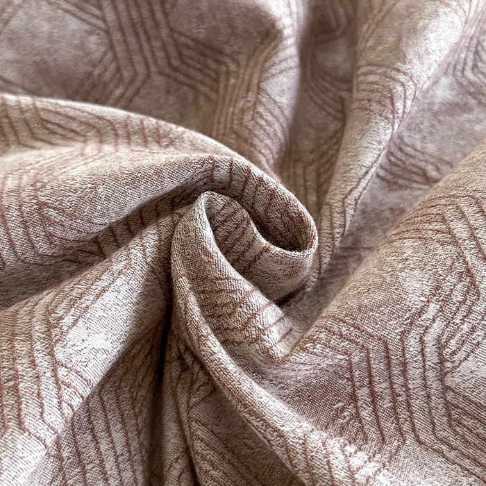 91家纺网 家纺一手货源 找家纺 ab家纺 2025新款全棉纯棉提花四件套-款式二 异想空间-红咖