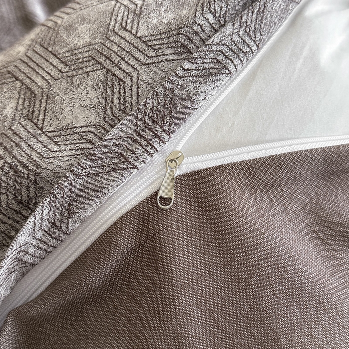 91家纺网 家纺一手货源 找家纺 ab家纺 2025新款全棉纯棉提花四件套-款式二 异想空间-深咖