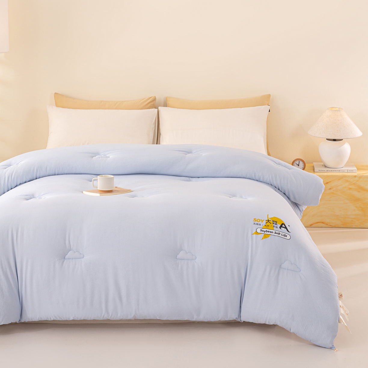 91家纺网 家纺一手货源 找家纺 （总）风蝴蝶 2025新款云感大豆被双拼春秋被直播冬被外贸跨境被芯学生宿舍被子被芯