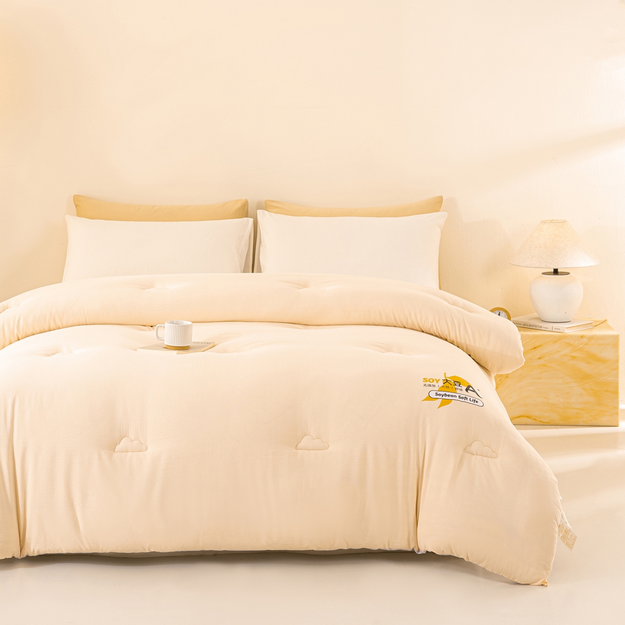 91家纺网 家纺一手货源 找家纺 风蝴蝶 2025新款云感大豆被双拼春秋被直播冬被外贸跨境被芯学生宿舍被子被芯 云柔玉