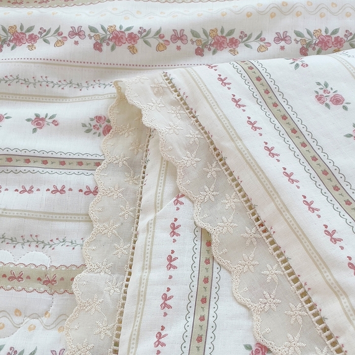 91家纺网 家纺一手货源 找家纺 （总）集布 2025新款100%全棉双层纱花边款夏被夏凉被