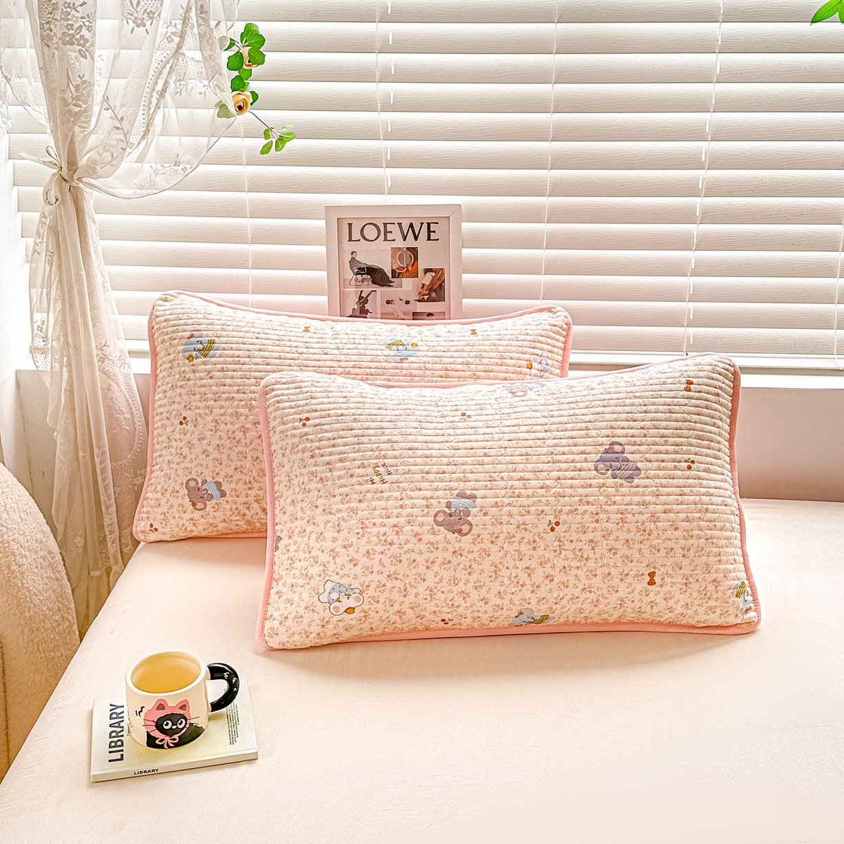 91家纺网 家纺一手货源 找家纺 橘夏家纺 2025新款全棉双层纱床盖单件全棉夹棉学生床垫榻榻米不移位床盖三件套 皮皮象